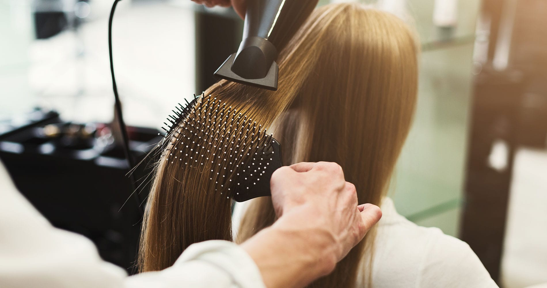 Professional blowout styling at Numi Hair Salon in Scarsdale, NY