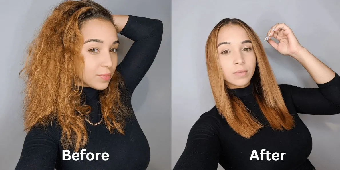 Keratin Treatment Before and After Service