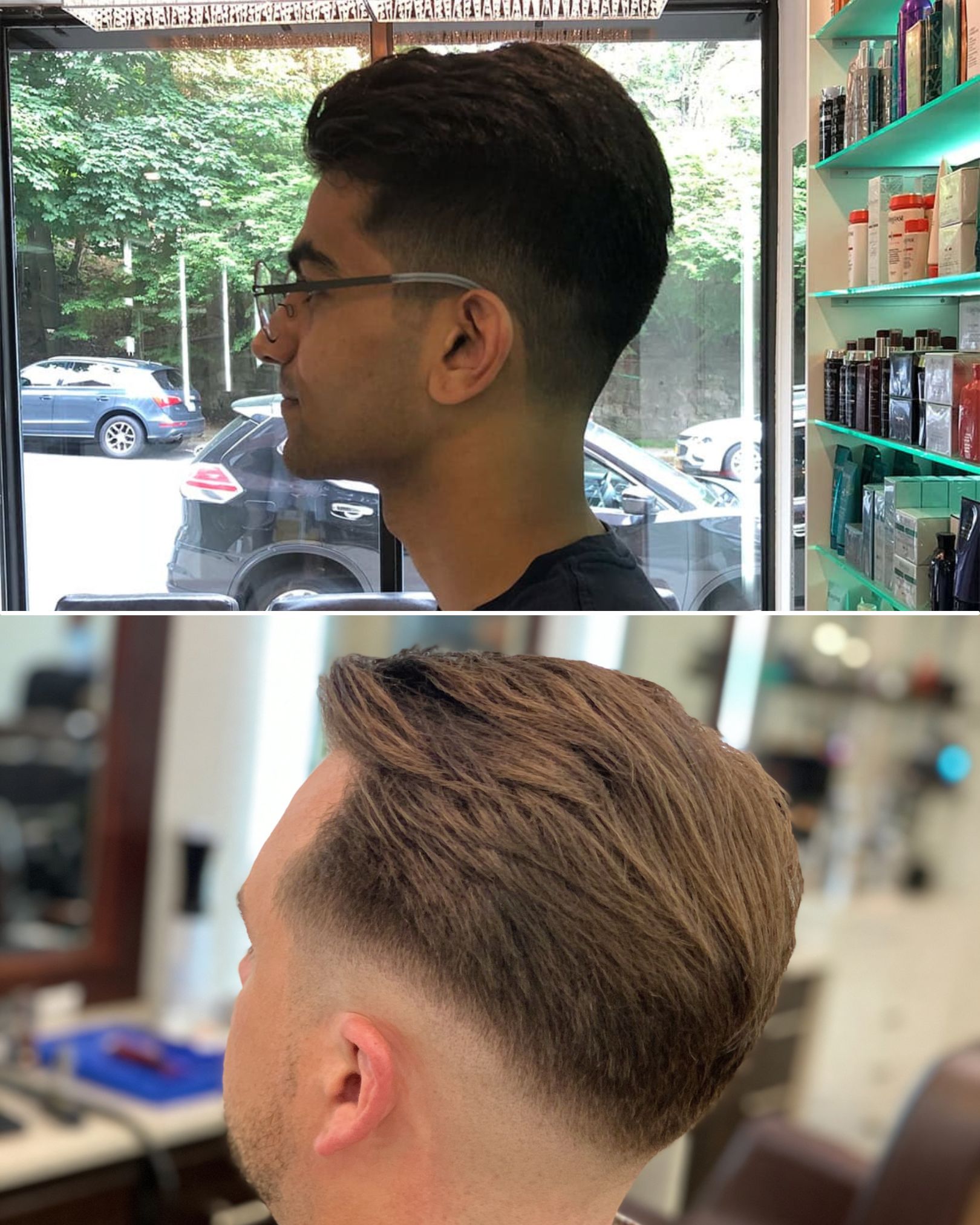 men's haircut styles including classic tapered cut and fade at Numi Hair Salon in Scarsdale