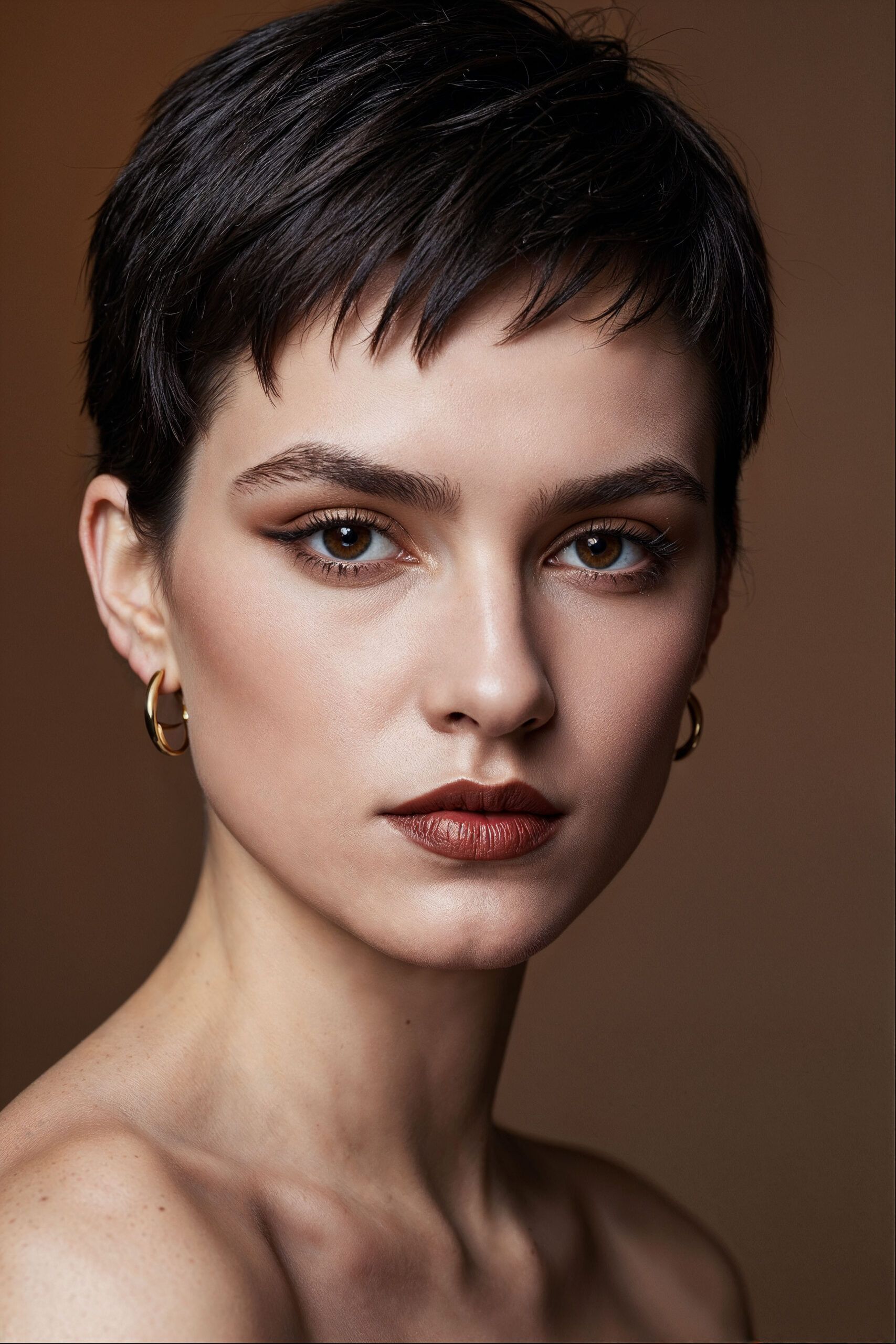 short layered haircut with volume and movement for women