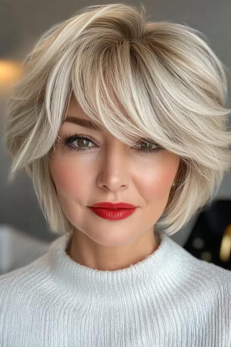 Layered-Cut-with-Bangs - Numi Hair Salon