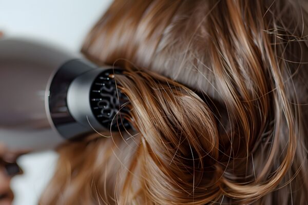 Smooth blowout finish after a Brazilian blowout at Numi Hair Salon in Scarsdale, NY