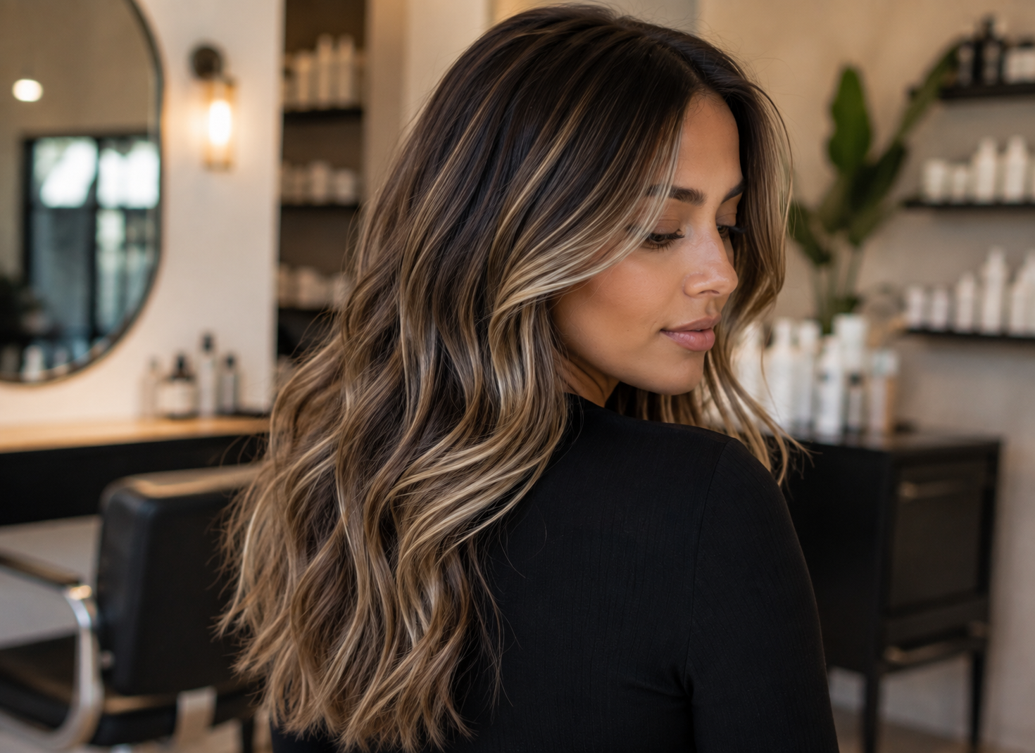 Partial highlights versus babylights comparison at Numi Hair Salon in Scarsdale, Westchester NY