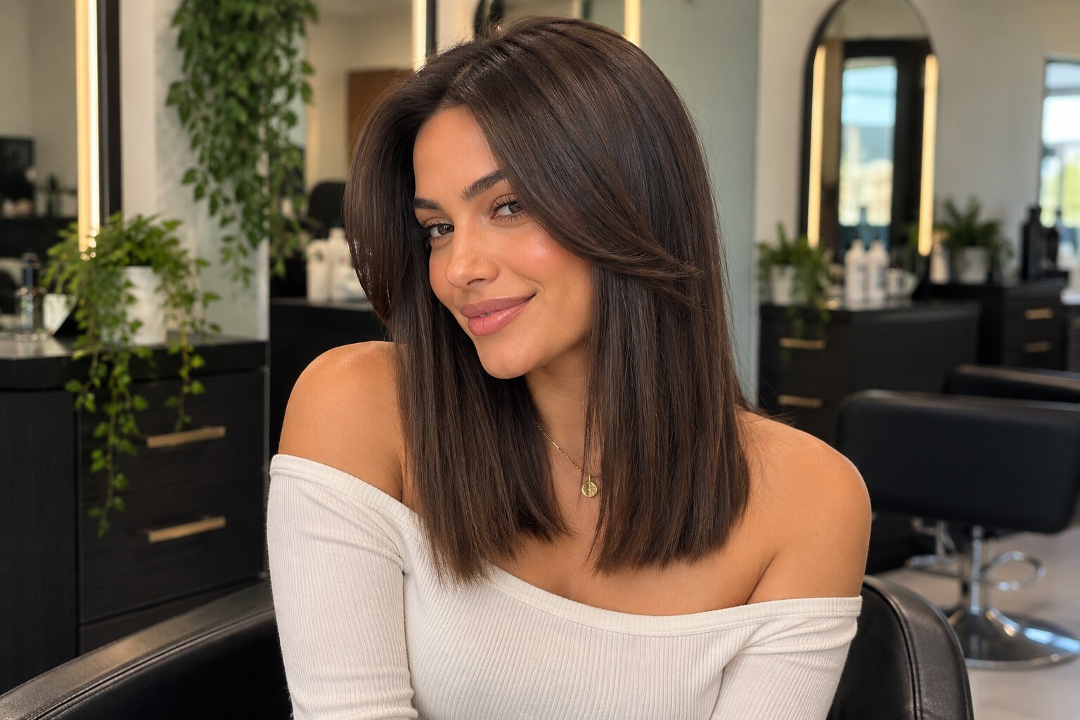 woman with blunt cut in scarsdale ny
