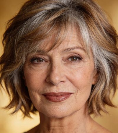 Woman with a textured shag hair style