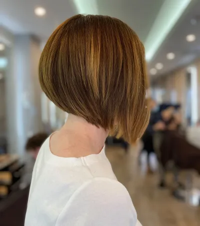 Angled Bob Haircut For Ladies and Women